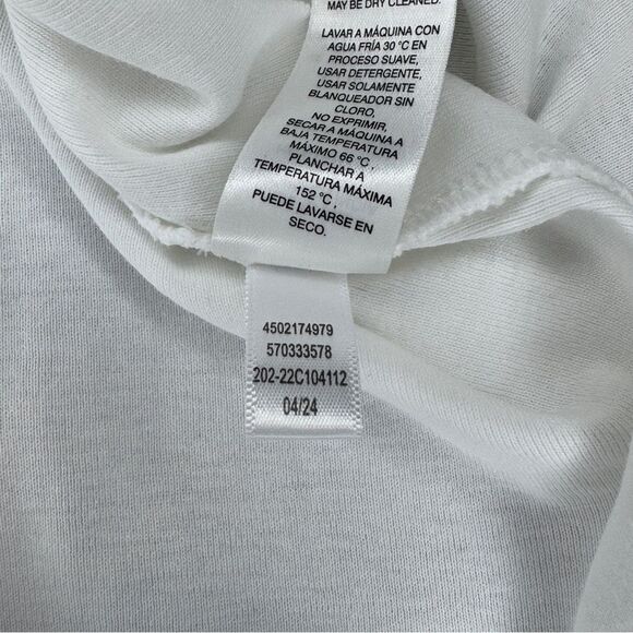 Chico's Size 2 (L) White 3/4 long sleeve top Basic T-Shirt Large Sz 12 - Picture 6 of 8